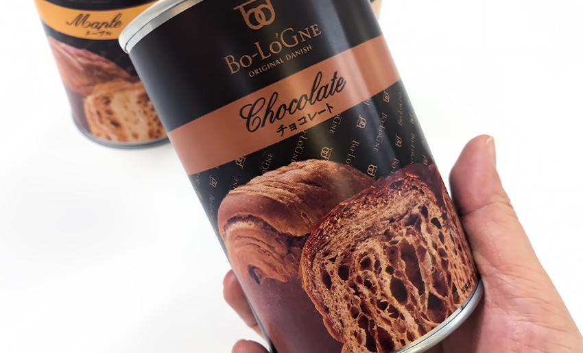 災害備蓄用の缶詰パン「ボローニャ」のチョコレート味