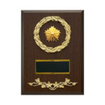 勲章　記念　蓋　警察　金属　製装飾皿 木箱付き asaco-award-plaque-pl6308-01-