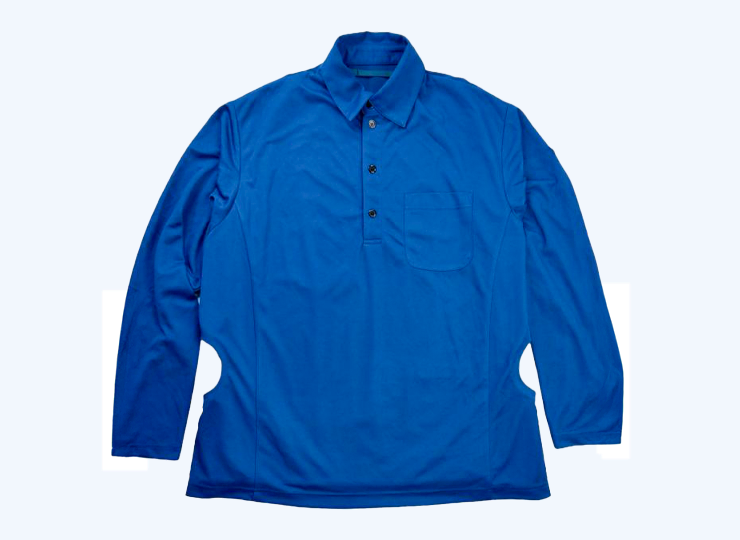 空調服🄬 エアファン長袖ポロ (ファン&バッテリー別売) 熱中症対策