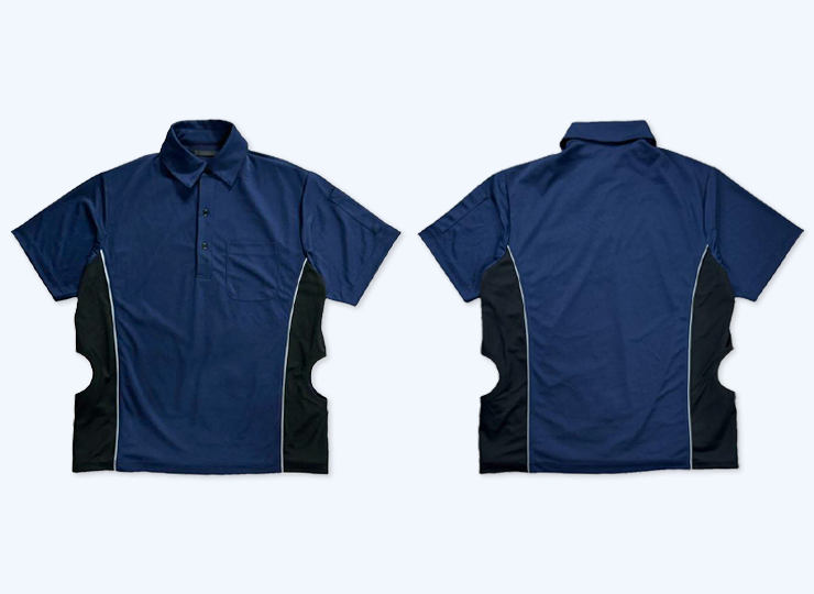 空調服🄬 エアファン パイピングポロ (ファン&バッテリー別売) 熱中症対策