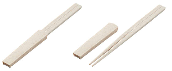 キャップ付き 箸（バンブーファイバー入タイプ）