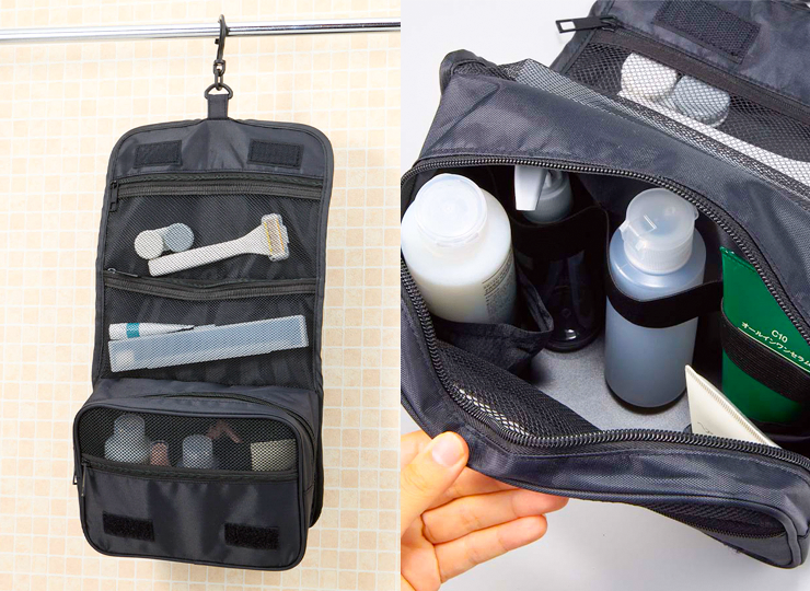 3段式 吊り下げ ハンギング ポーチ【出張・旅行に】