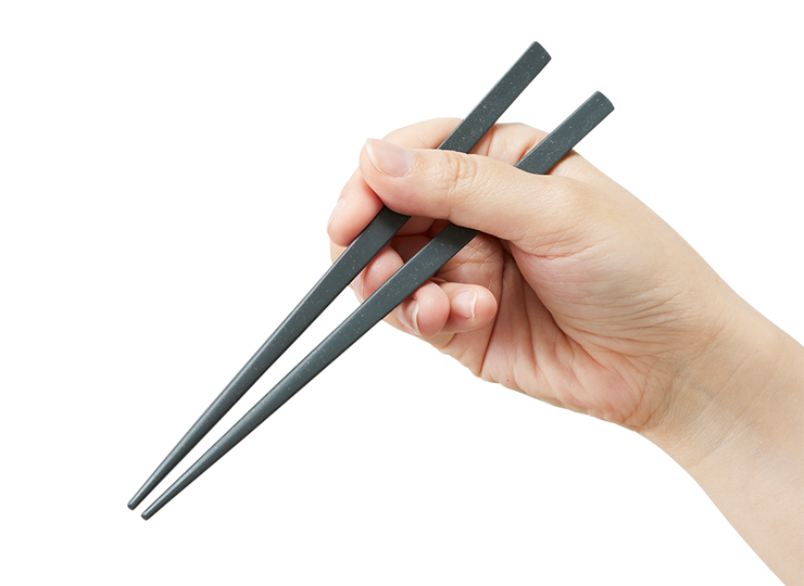 キャップ付き 箸(バンブーファイバー入タイプ)