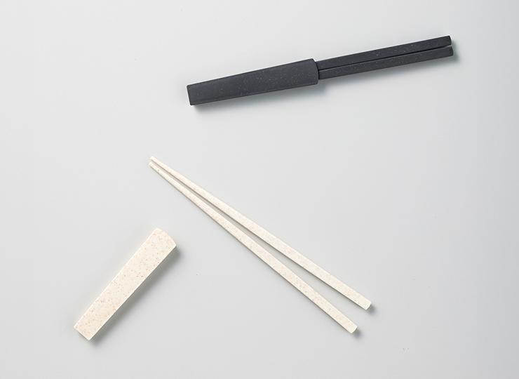 キャップ付き 箸(バンブーファイバー入タイプ)