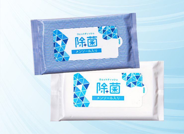 メンソール入り除菌ウェットティッシュ 10枚入り (既製品)