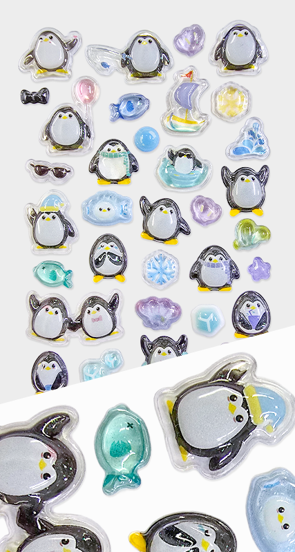 ぷくぷくシール (ぺんぎん)