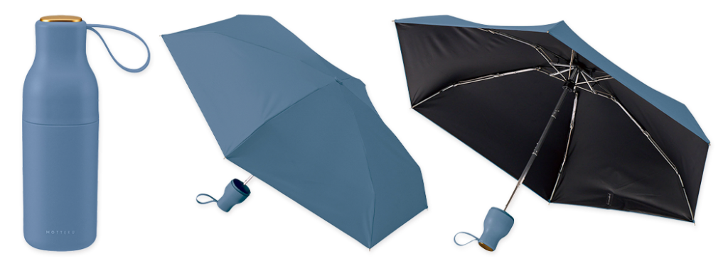 【ボトル付き】コンパクトボトル遮光折りたたみ傘