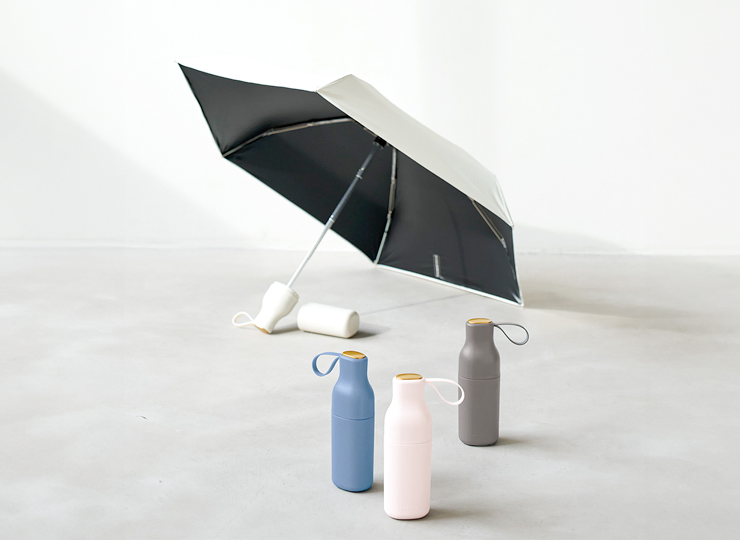 【ボトル付き】コンパクトボトル遮光折りたたみ傘