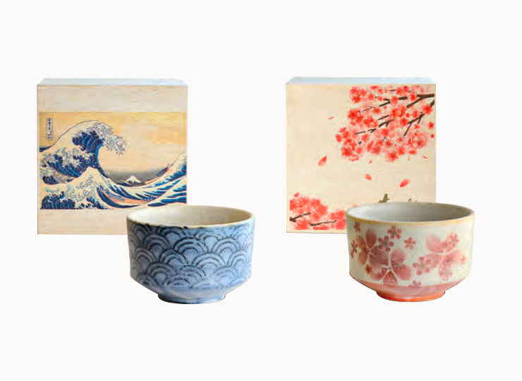 浮世絵化粧箱入 抹茶碗 全6種類 (約420ml)