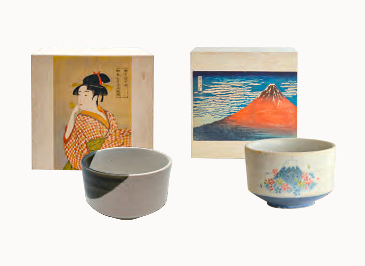 浮世絵化粧箱入 抹茶碗 全6種類 (約420ml)