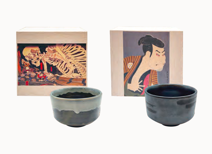 浮世絵化粧箱入 抹茶碗 全6種類 (約420ml)