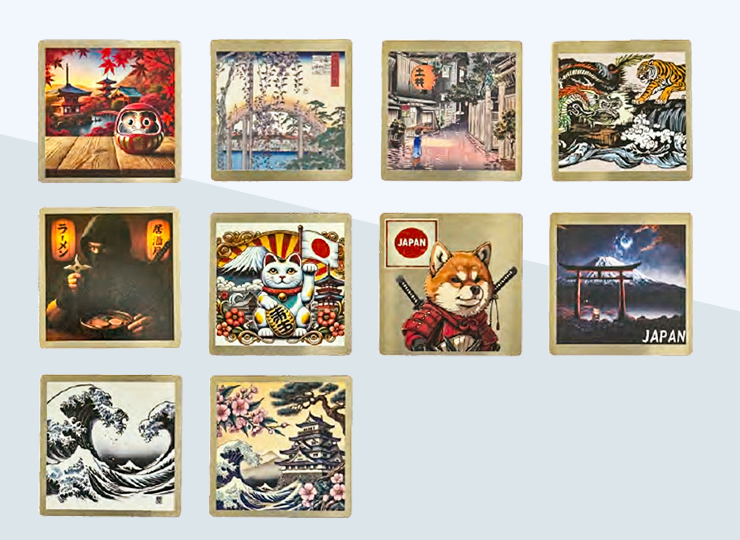 【和柄】ステンレスマグネット 全18種類