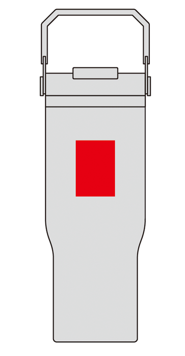 ハンドル付き真空二重2WAYタンブラー(ストロー付き)シルク印刷