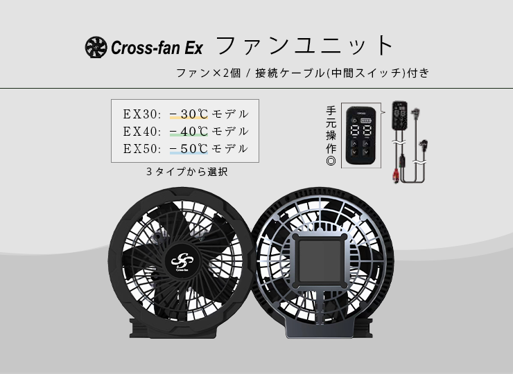 ファンユニット EX30/EX40/EX50「クロスファンEX専用」Cross-fan EX