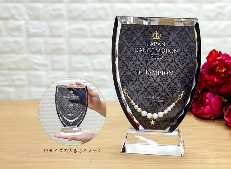クリスタルジュエリー表彰盾 (DP-1-jw)